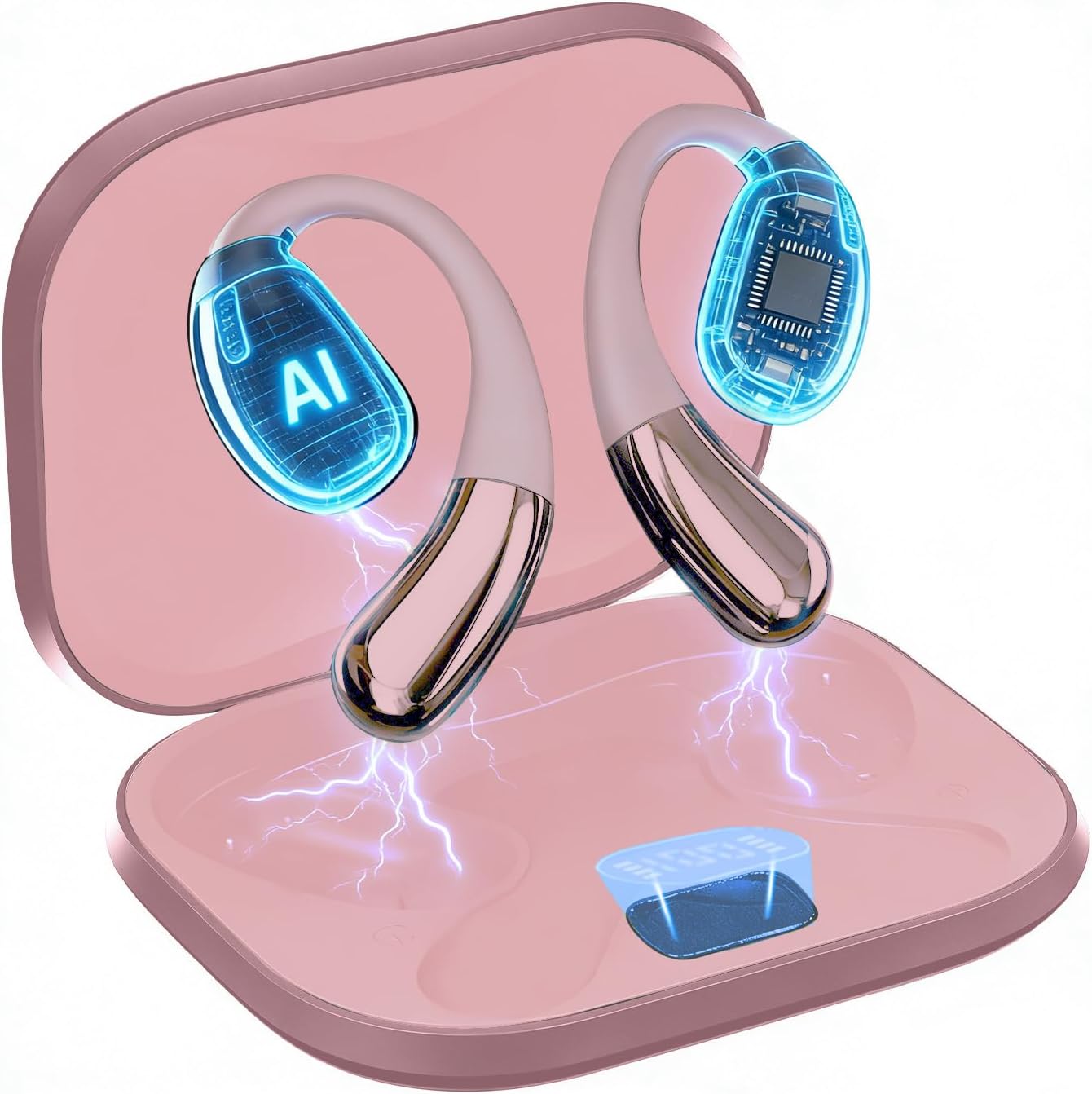 2026 AI Translator Headphones Bluetooth 6.0 Real-Time 165 Languages Inglés Español &más Audifonos Traductores with 13 Offline 80H Battery IPX5 Waterproof Earbuds Travel Business Learning iOS & Android