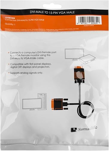 Miniatura 3 de DVI 245Pin dvi-male a 15Pin vga-male Cable 10pies