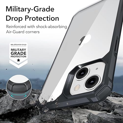 Miniatura 3 de ESR Air Armor - Funda para iPhone 13iPhone 14, protección de grado militar, esquinas Air Guard a prueba de golpes, parte trasera de acrílico