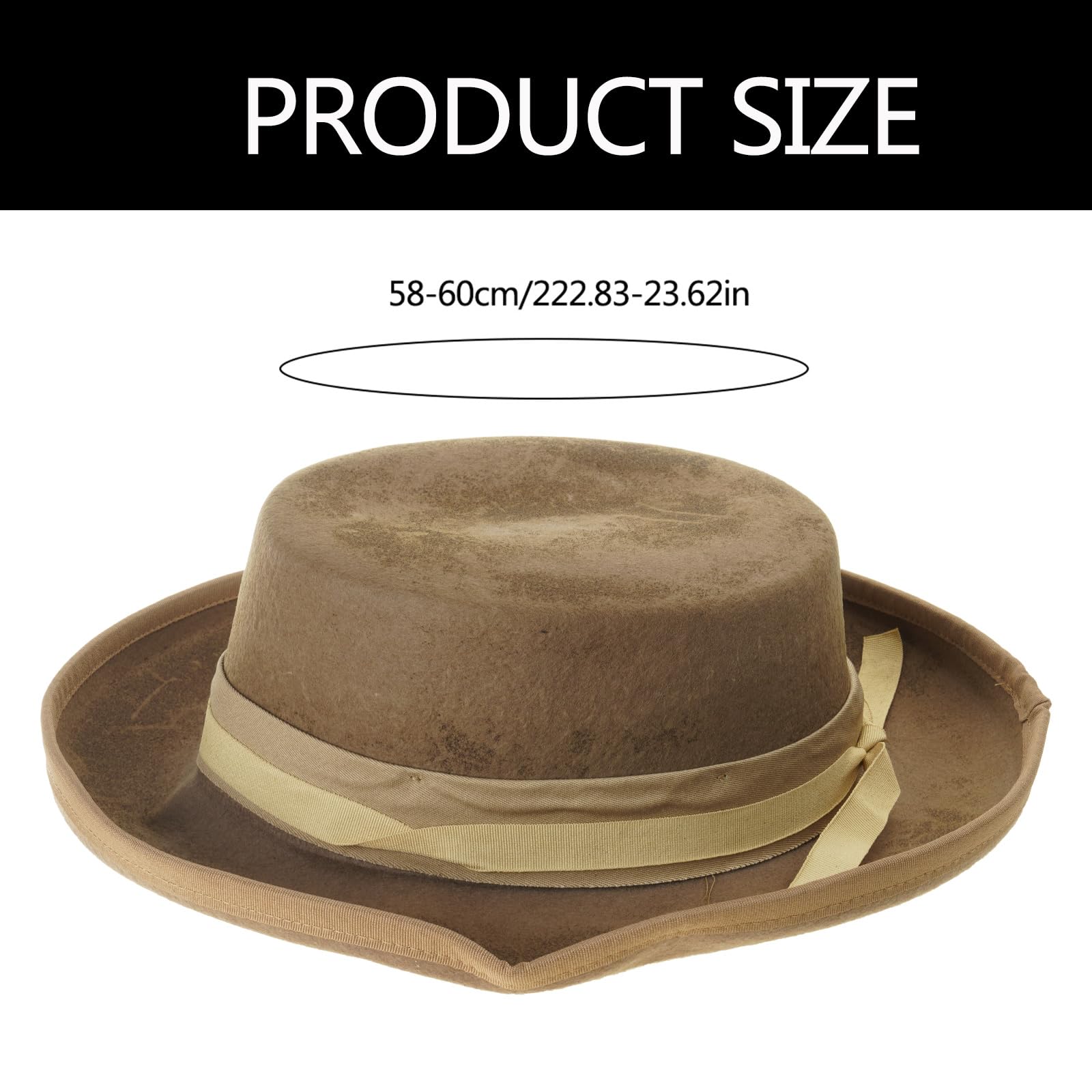 Cappello a tesa arrotolata con cintura per feste di carnevale