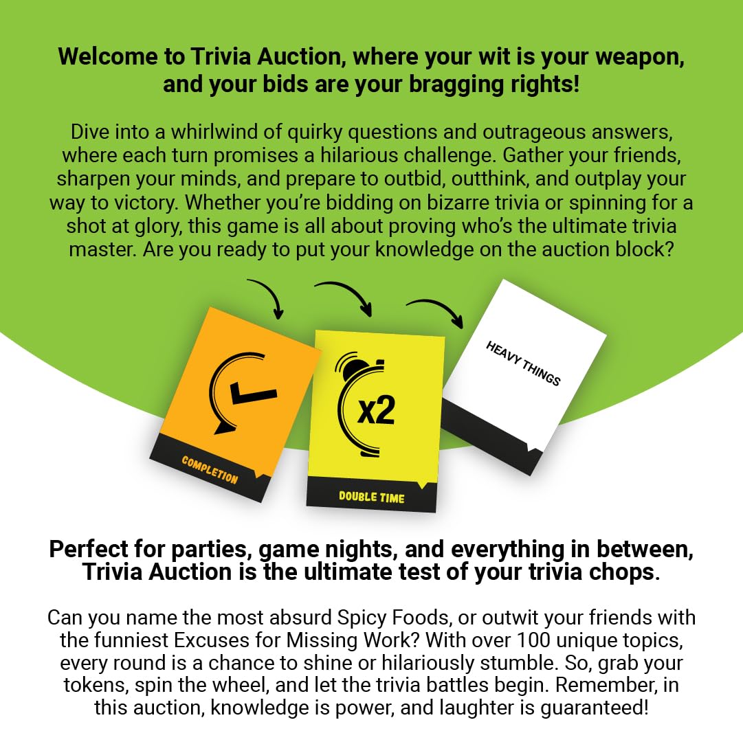 entertoyment Trivia Auction - Auction Based Trivia Game, White - Image 3