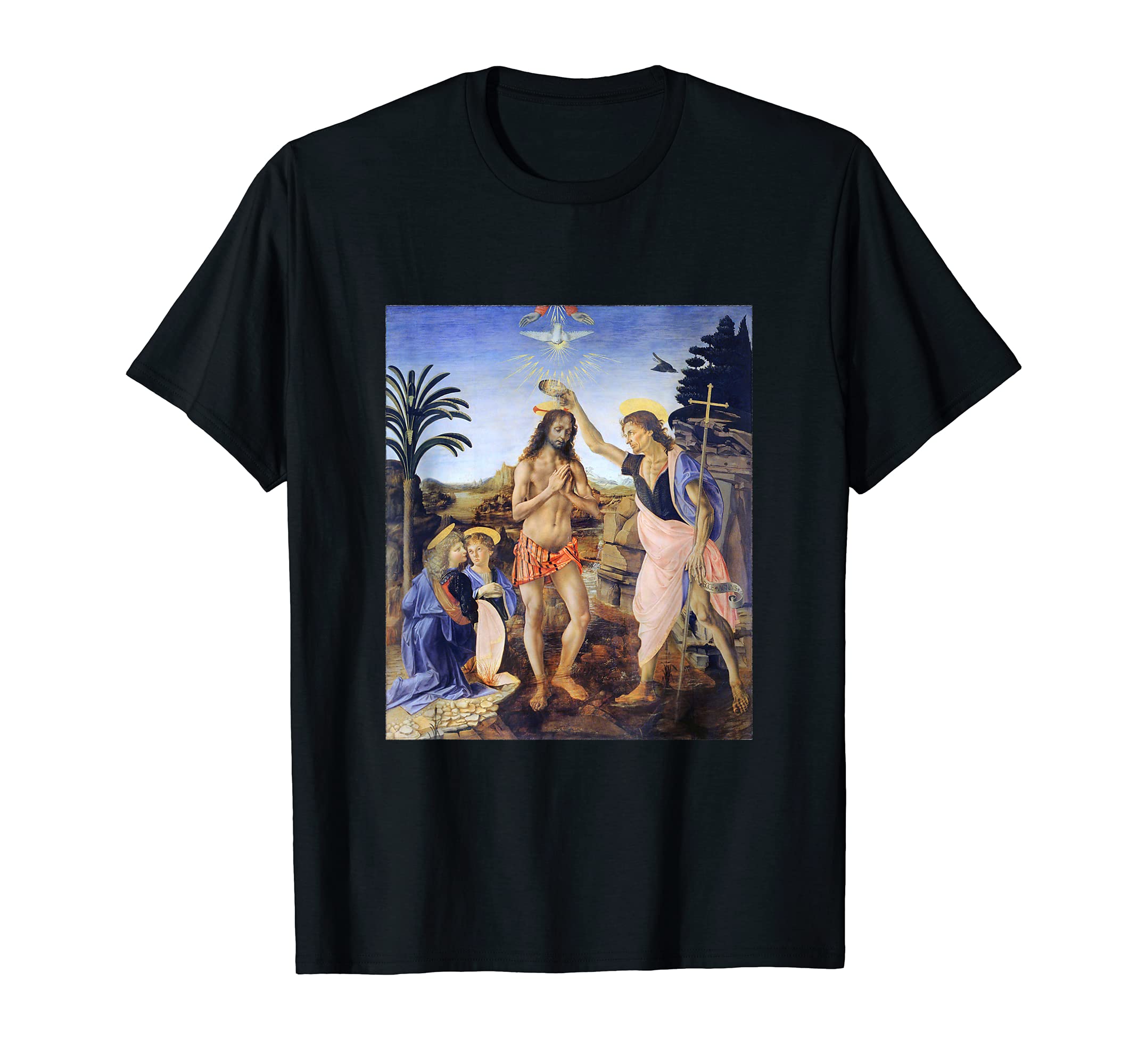 【入手困難】90s キリスト教 水彩画 アート Tシャツ 聖書 両面プリント L 入手困難】90s キリスト教 水彩画 アート Tシャツ 聖書 両面