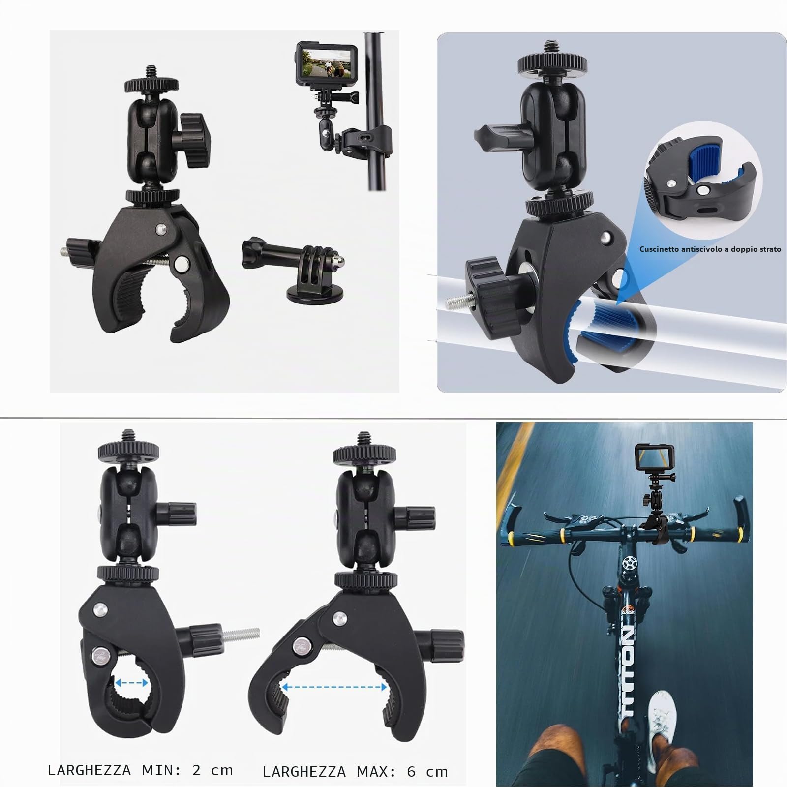 Kit di accessori per Gopro Hero 13 12 11 10 9, custodia impermeabile maniglia galleggiante cintura da polso testa torace morsetto per fotocamera diving filtro inserti antiappannamento