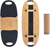 XCMAN Balance Board Surf Trainer with Adjustable Stoppers - 3 Different Distance Options Bamboo Balance Board for Surfing, Snowboarding, Skiing, Skateboarding, Yoga Training