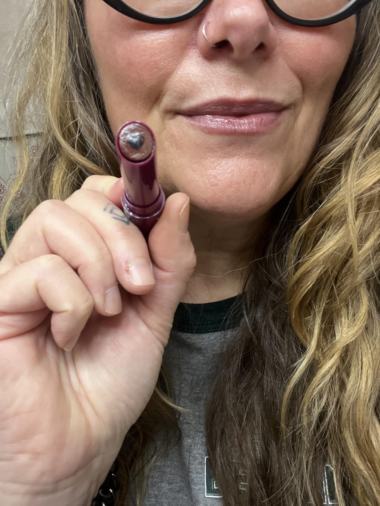 e.l.f. Hydrating Core Lip Shine with Shea Butter & Vitamin E, Tinted Lip Balm for A Smooth, Glossy Finish & Long-Lasting Moisture, Ecstatic Deep Berry