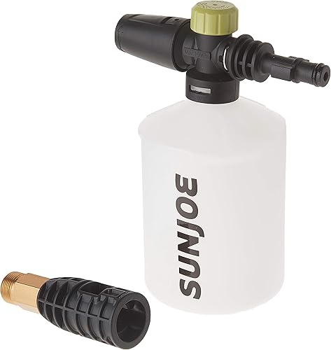 Sun Joe SPX-FC26 - Cañón de espuma de nieve ajustable de 26 onzas con adaptadores, color negro