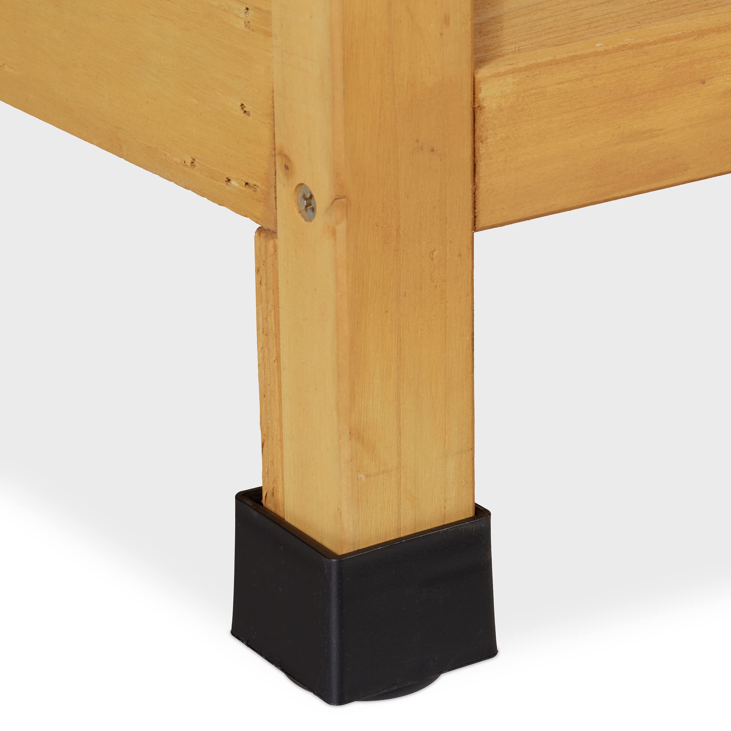 Relaxdays Caseta para Perro Tejado Abatible Placa Asfáltica, Casa de Madera para Exterior, 58 x 86 x 58 cm, Marrón/Negro
