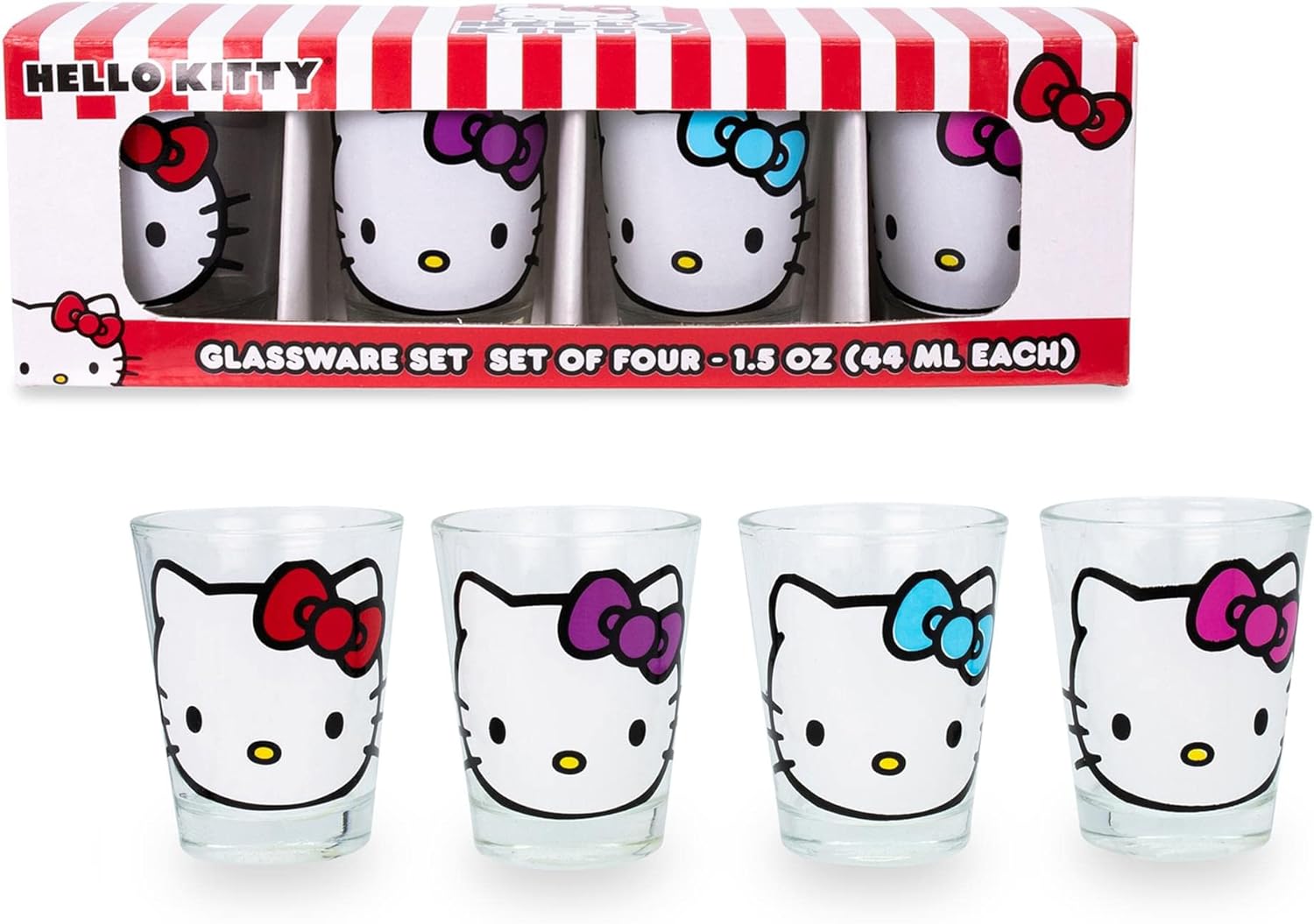 Hello Kitty Mini Glass Cups Set of Whiskey Martinique Ubuy