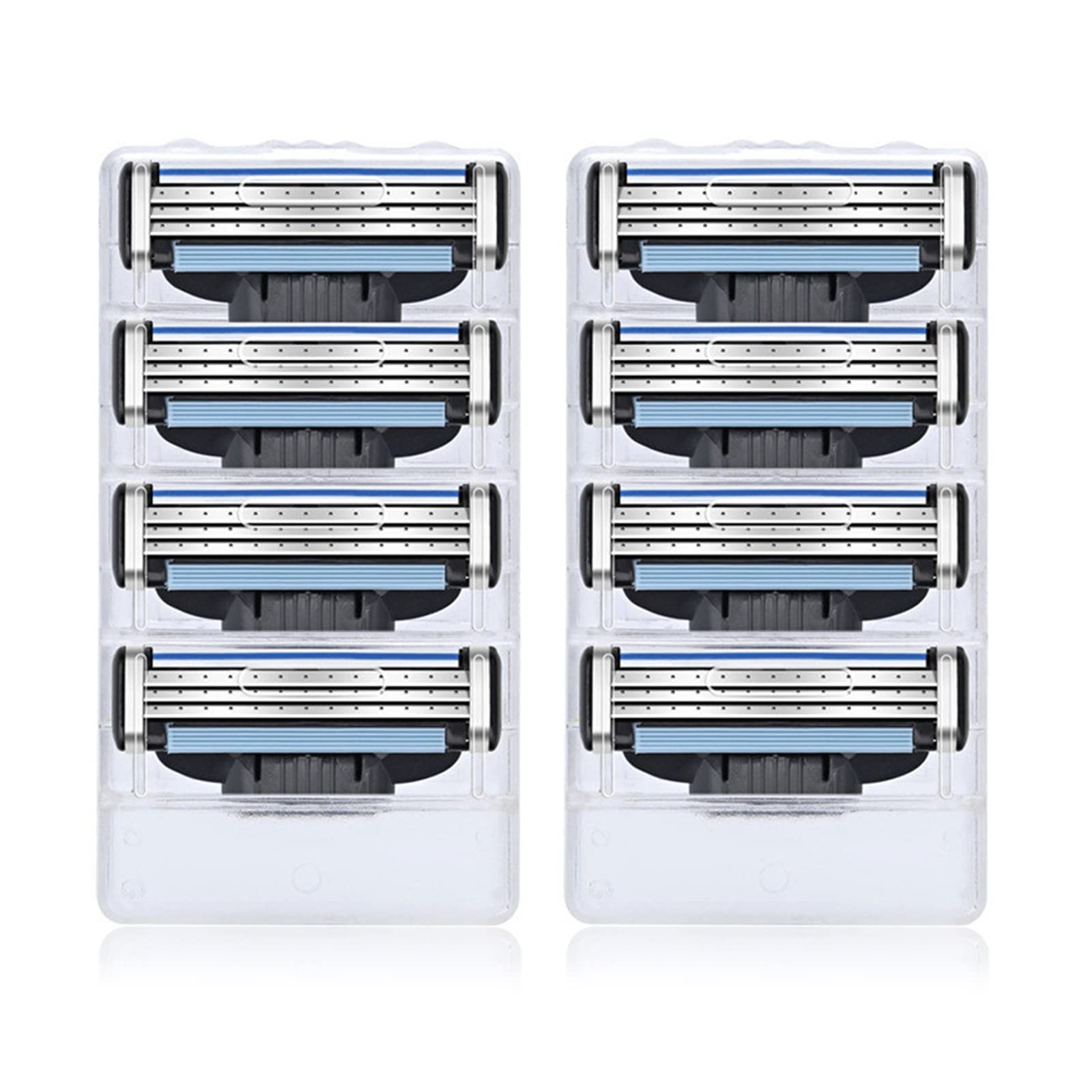 Mens Razor Blade Refills Sensitive Skin Razor Blades for Men with Aloe Vera and Vitamin E Shaving Blades for Men (7 pcs)