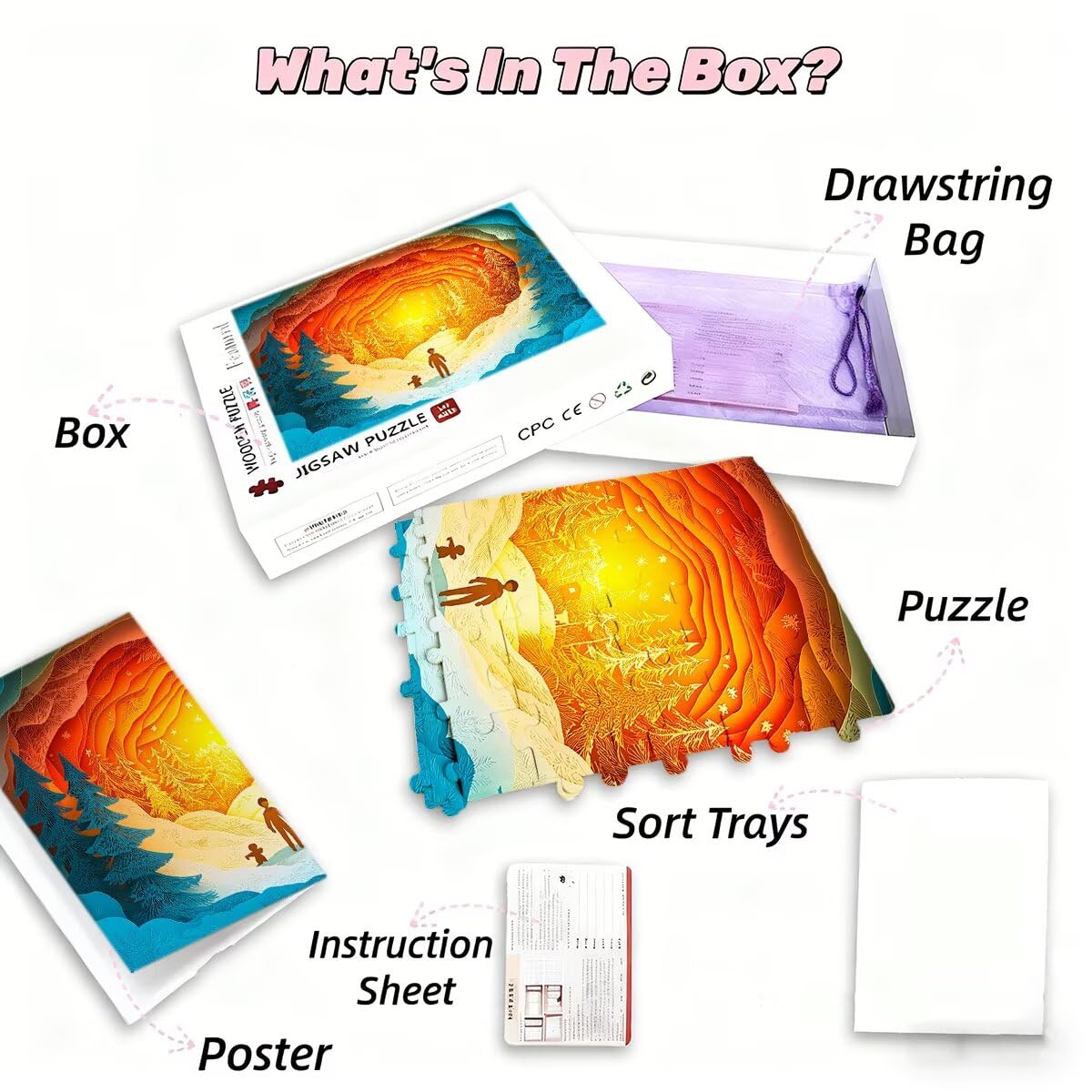 Puzzle 1500 sztuk dorośli las abstrakcyjny zestaw puzzli dla dorosłych 87 x 57 cm, kolorowe, klasyczne wyzwanie edukacyjne Superior Zabawki dla Mężczyzn Wyzwanie Zabawki Rodzina Prezent Dekoracja