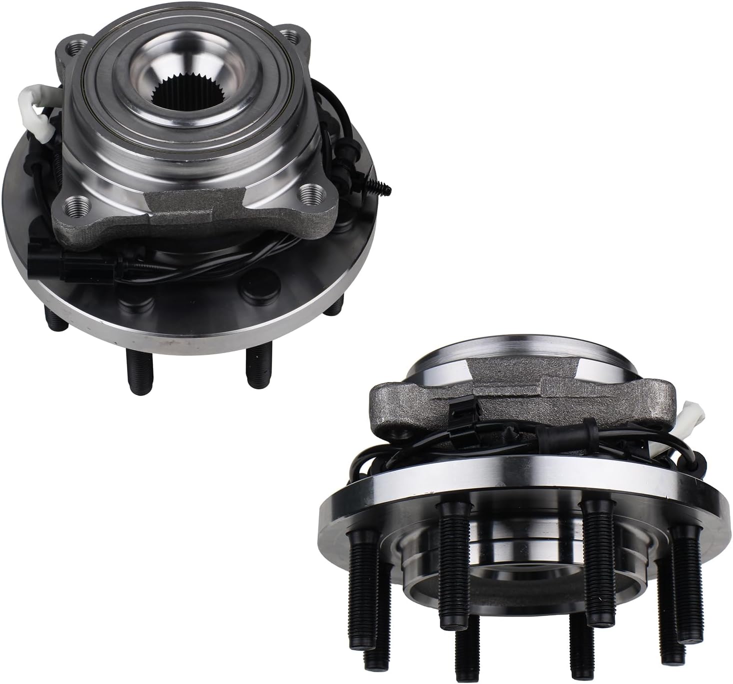 KUSATEC 515162 Front 2PCS Wheel Hub and Bearing Assembly Compatible with Ram 2500 3500 Pickup, 2013 2014 2015 2016 2017 2018, 8 Lug Bolts w/ABS