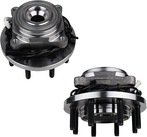 KUSATEC 515162 Buje de rueda delantera y conjunto de cojinetes compatible con Ram 2500 3500 Pickup, 2013 2014 2015 2016 2017 2018, 8 pernos con ABS