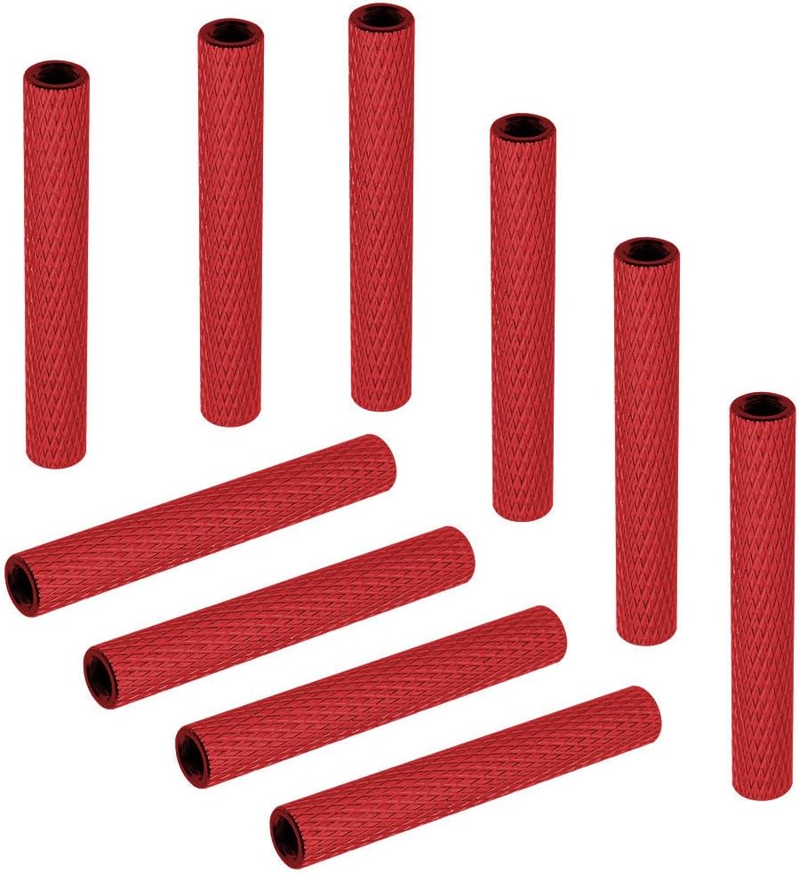 10PCS HobbyPark Aluminum Alloy M3x35mm Standoff Spacer Stud Fastener Female-Female Round Column for RC Quadcopter Parts DIY Red