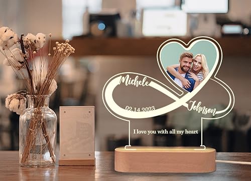 Miniatura 2 de Lámpara personalizada para regalo de boda, regalo de luz nocturna personalizada, luz nocturna acrílica personalizada, luz nocturna personalizada,