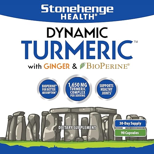 Miniatura 3 de Stonehenge Health Cúrcuma dinámica, probióticos dinámicos: paquete de apoyo para las articulaciones y la digestión