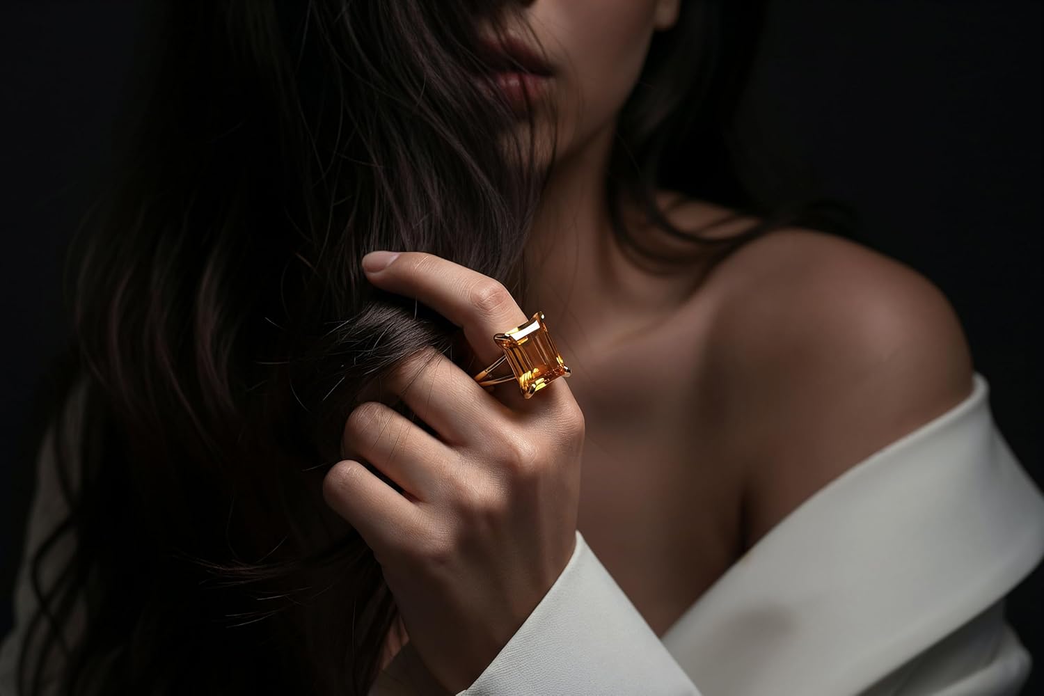 Adorable Gem Rings - Citrine in 925 Sterling Silver - November Birthstone Ring Handcrafted by Artisans - Statement Rings for Brides, Proms, Birthdays - With Jewelry Box - Image 2