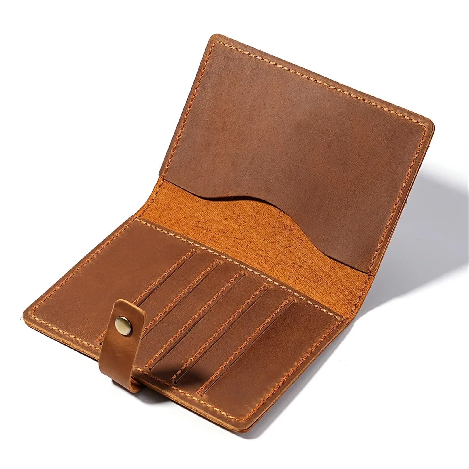 porta passaporto Porta passaporto in pelle Portafoglio da viaggio sottile e morbido for uomo Donna Custodie bifold con chiusura a scatto slot for carte(Black)