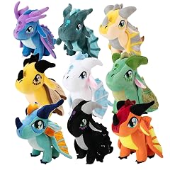 6PCS Soft Plush Wings Dragon Figures Stuffed Animals Toy Doll Pterosaur Flying Dragon Plushie Toys Best Birthday Christmas