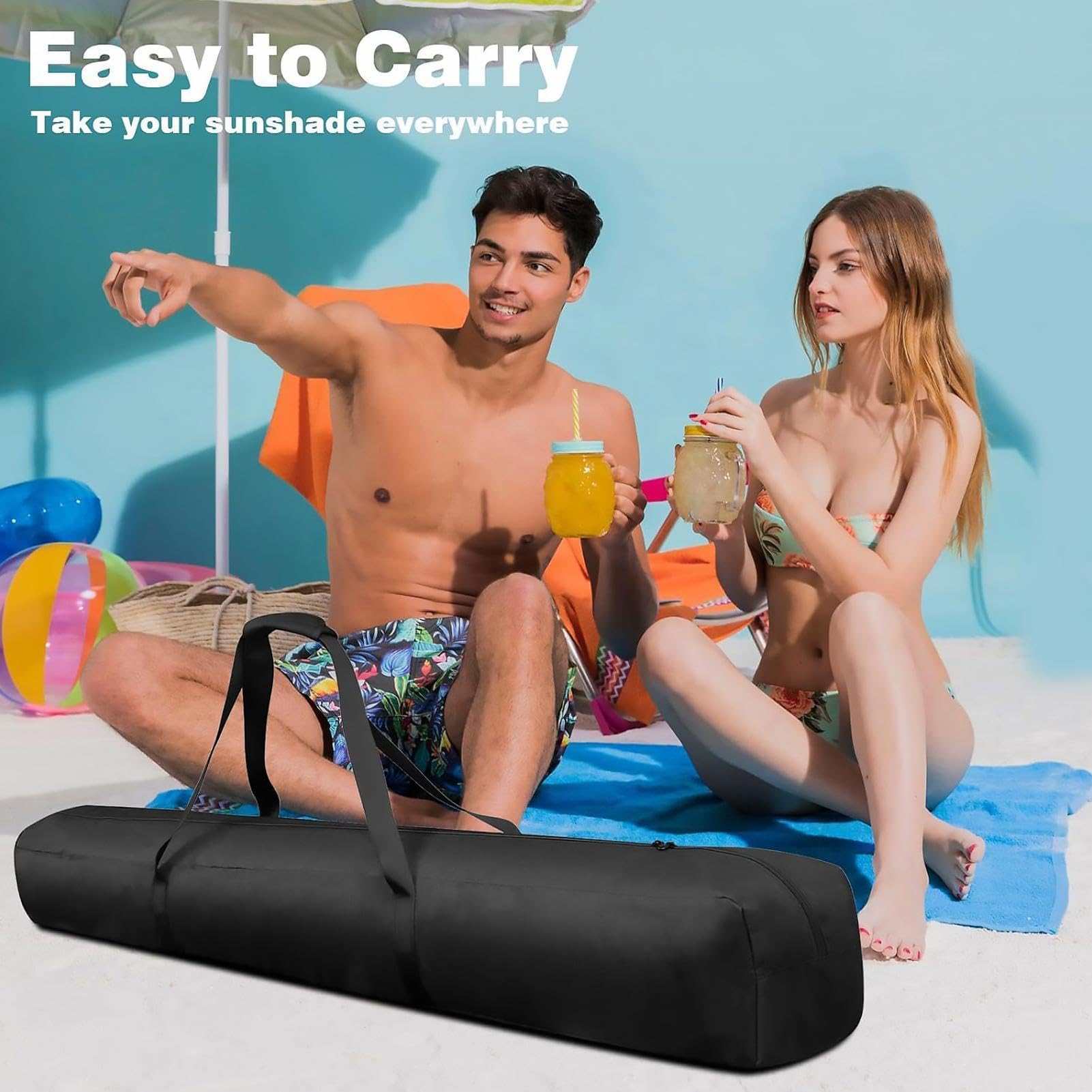 per ombrellone da giardino, 2,4 m, con cerniera | Oxford panno Outdoor Umbrella Storage Bag per viaggio vacanza casa all'aperto ristorante cortile commerciale