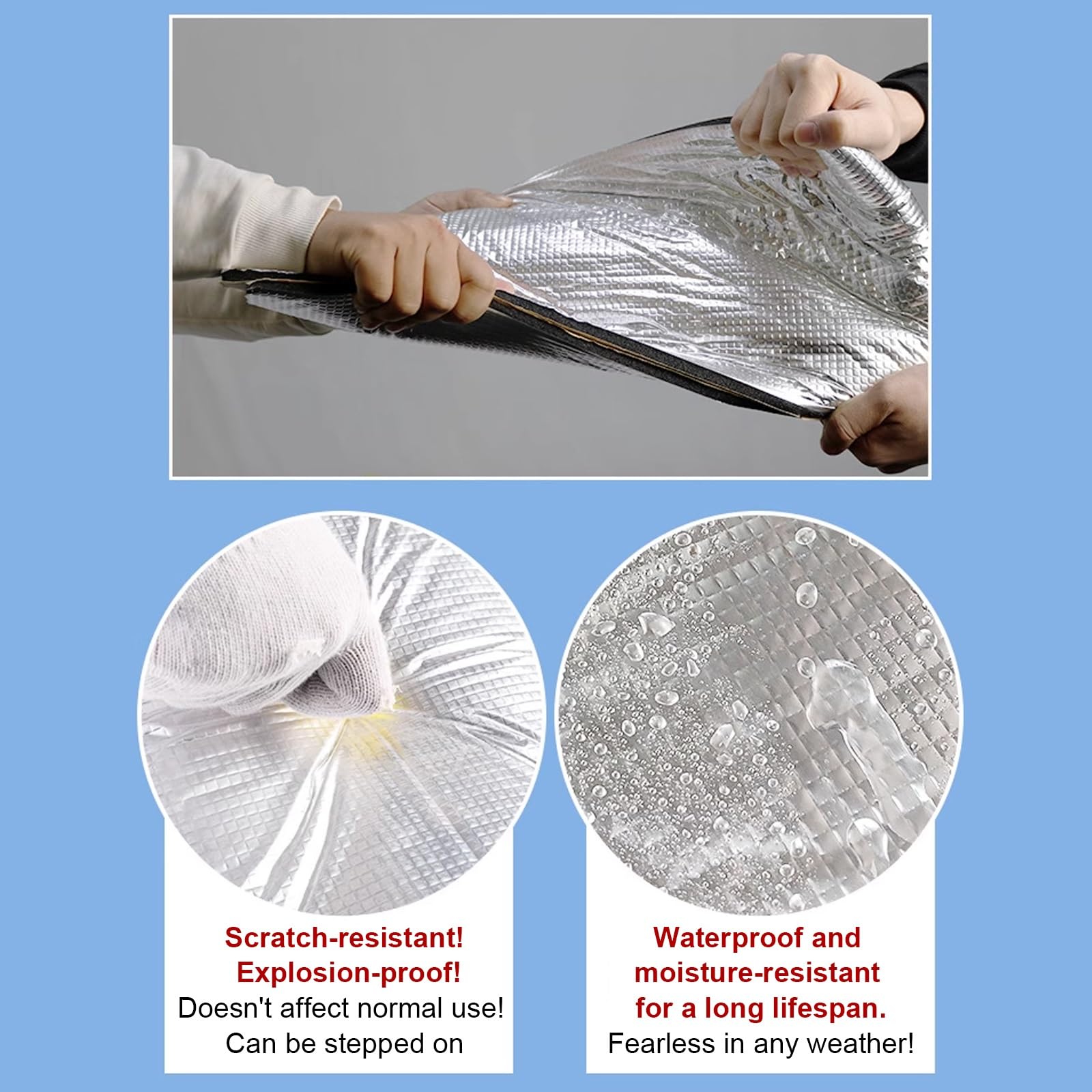 Selbstklebendes reflektierendes Dämmmaterial mit Schallschutzeigenschaften für Wände und Dächer