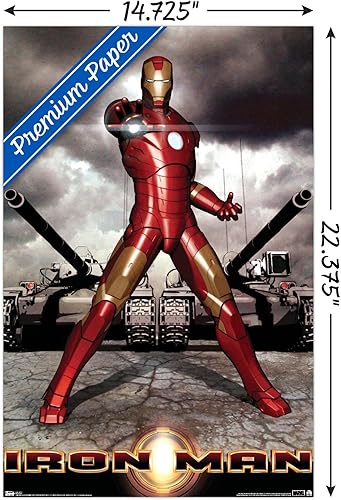 Miniatura 3 de Trends International Marvel Cinematic Universe Iron Man Póster de pared de tanques, 14.725 x 22.375 pulgadas, versión premium sin marco