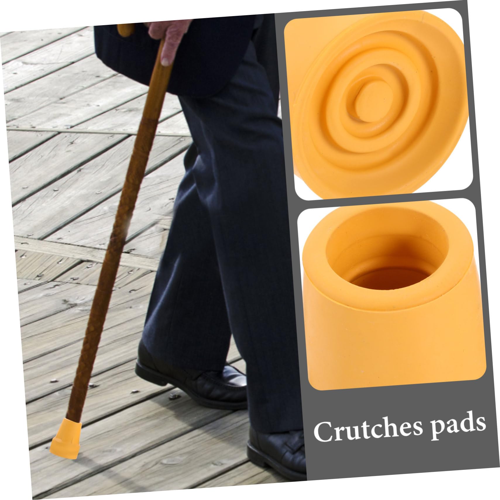 FRCOLOR Lot De 4 Pieds De Canne De Marche Embouts De Béquille Coussinets De Sans Canne Installation Facile 4 Pièces X 4