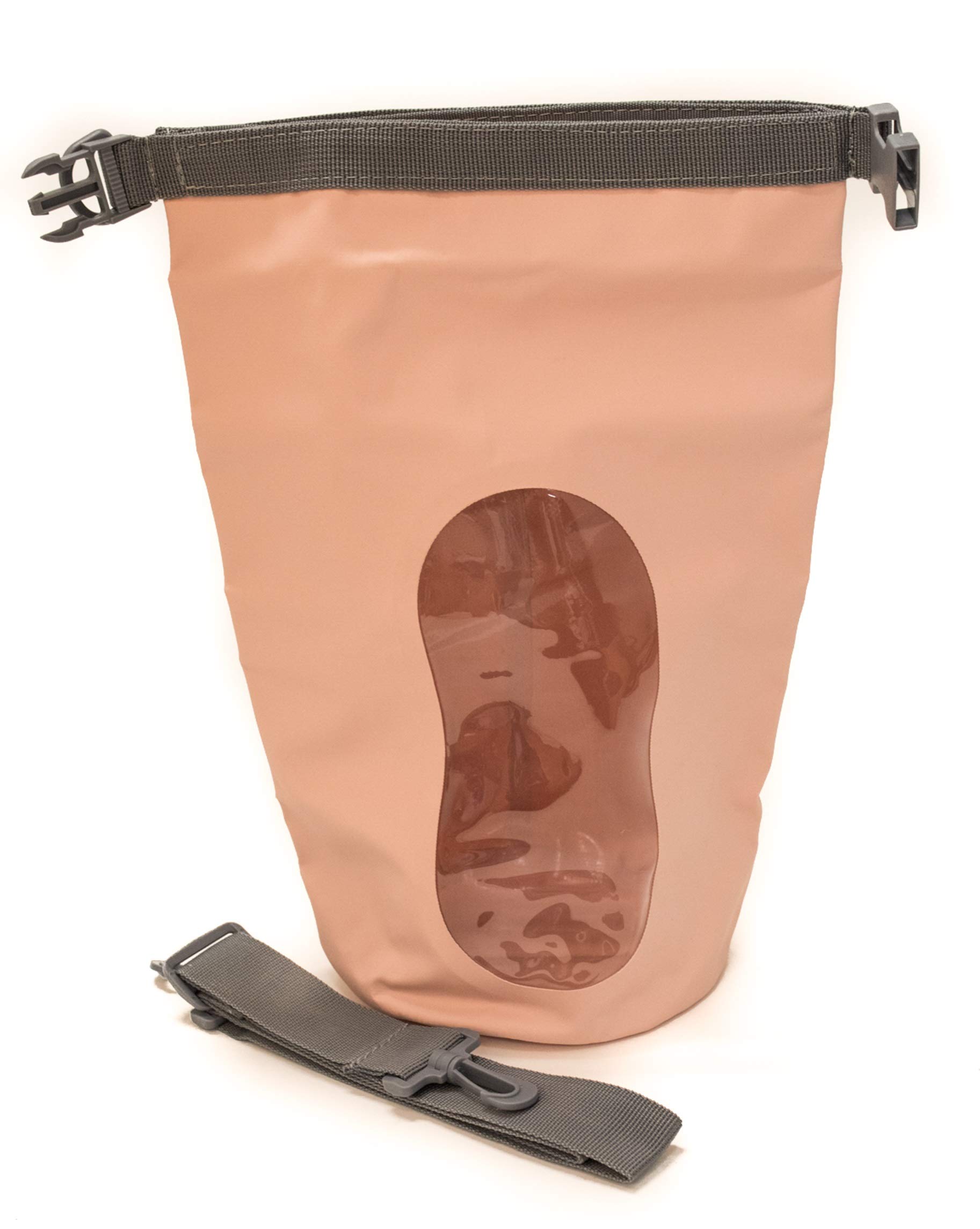 Nod products 5 Liter Rose Gold Fully Waterproof Lightweight Floating Dry Bag with Clear View Panel for Beach, Travel & Gifts
