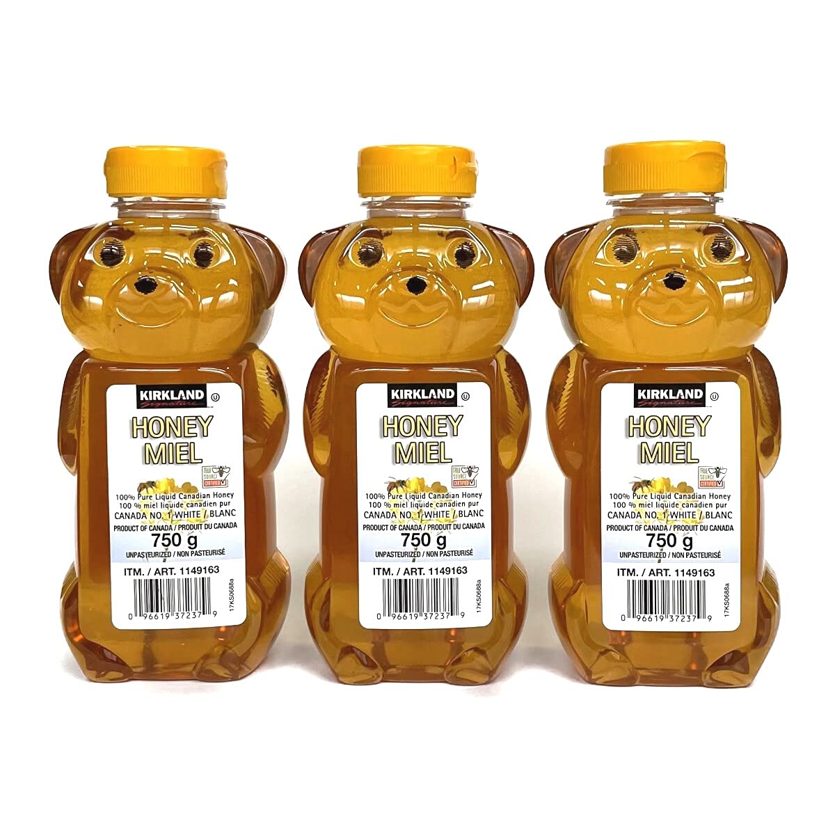 Kirkland 100% Canadian honey (honey, honey, honey) 750g Canadian Honey (Set of 3) Set of 3