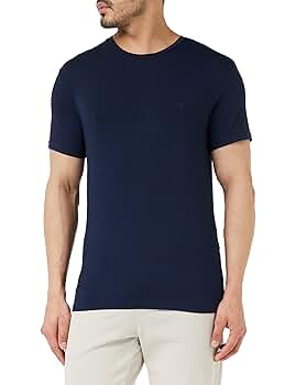 Emporio Armani Deluxe Viscose T-Shirt Marine SM (US 39 Emporio Armani Deluxe Viscose T-Shirt Marine SM (US 39