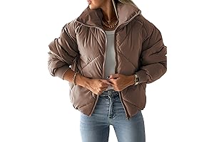 ZCSIA Women's Winter Long Sleeve Puffer Jacket