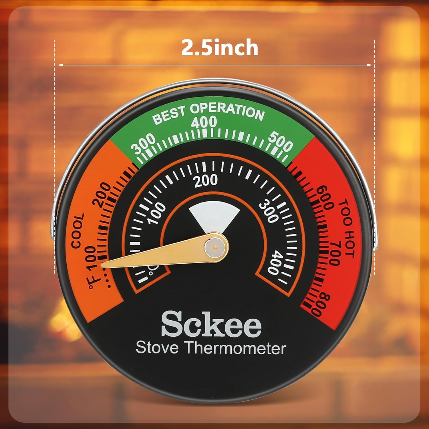Magnetic Stove Temperature Gauge - Multi-Fuel Stove Thermometer for Gas, Wood, Pellet Stoves & Fireplaces (1PCS) - Image 4