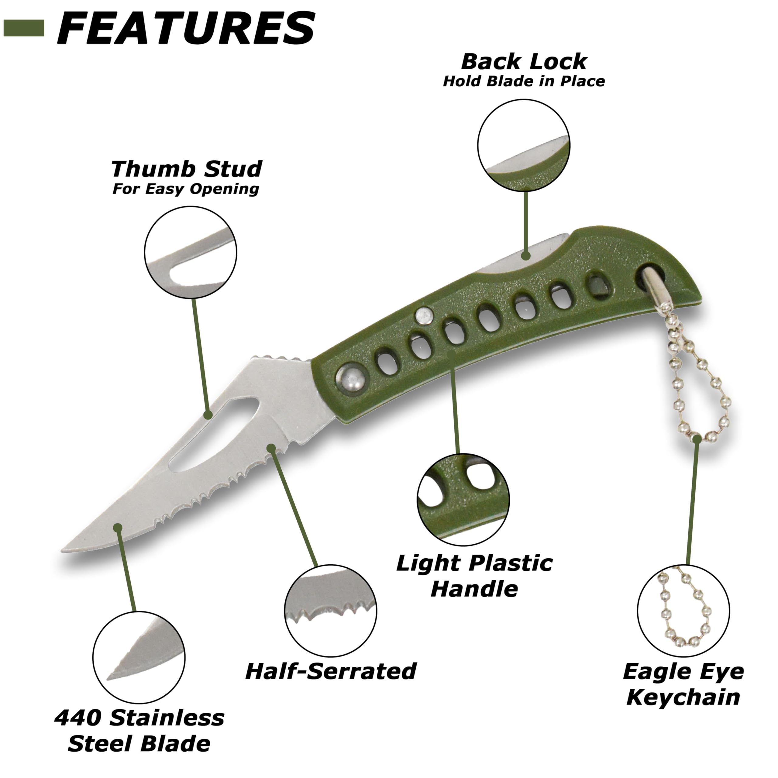 Snake Eye Tactical Mini Pocket Knife Set, 36 & 60 Pieces, 3-Inch Folding Knives with Stainless Steel Blade, Assorted Colors with Display Jar (Assorted-36)