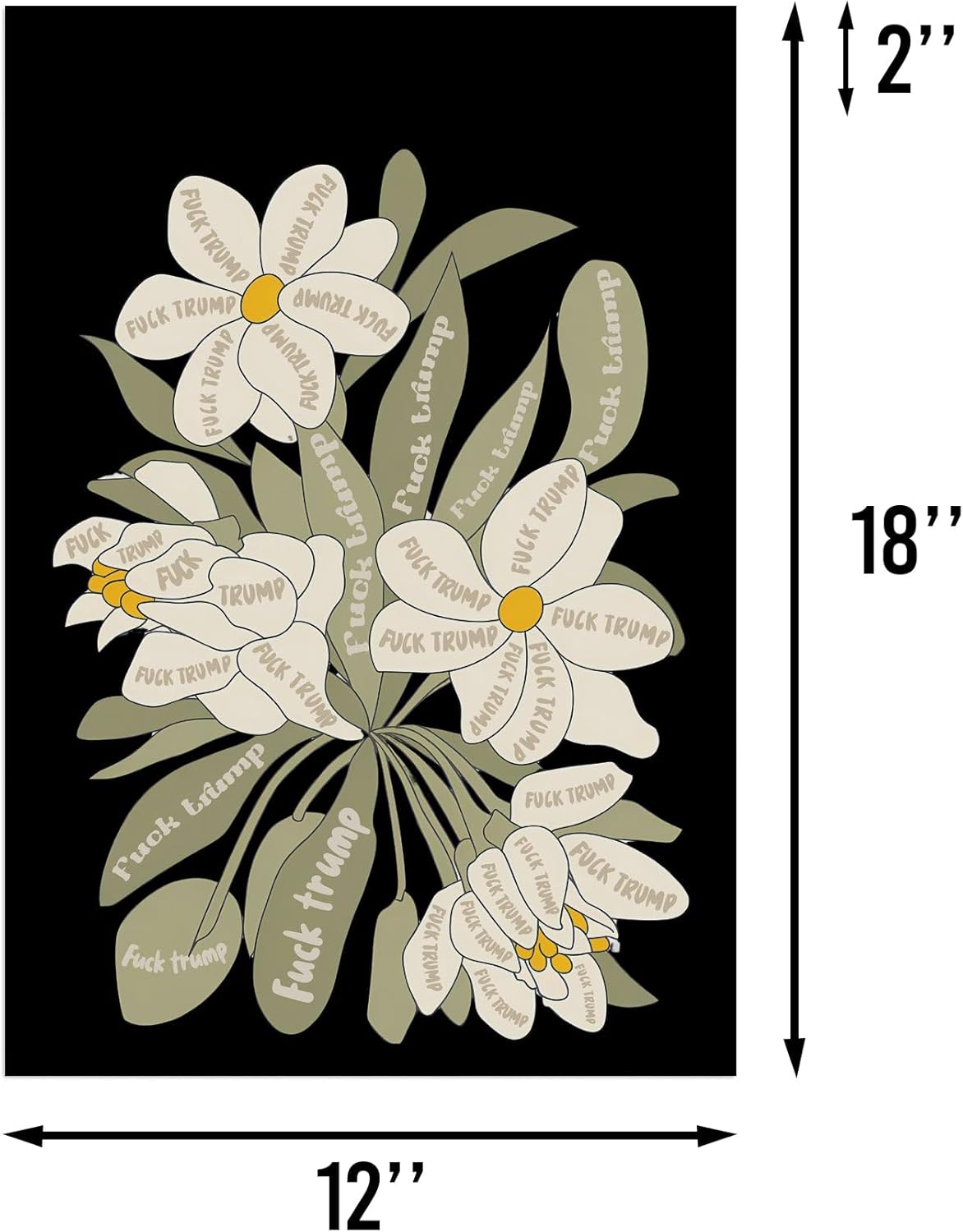 Subtle Be The Resistance Flower Garden Flag - Subtle Anti Donald Tru Yard Flag - Housewarming Or Holiday Gift - Good Ideas Outdoor Decoration And Garden Terraces - Outdoor Yard Banner - Image 3