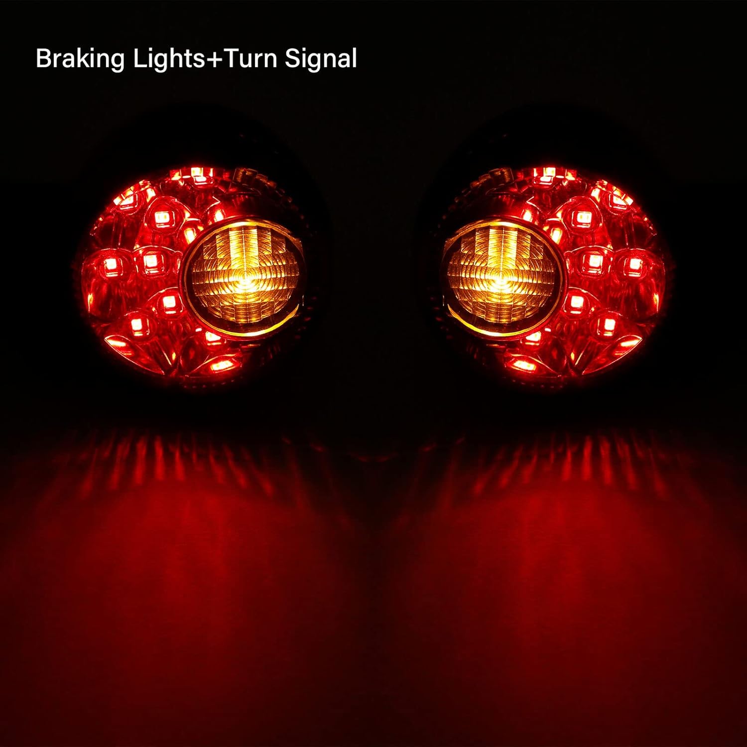 XMT-MOTO Rear Turn Signals LED Light Fit For Harley Sportster XL883 XL1200 1992-UP Black/Smoked
