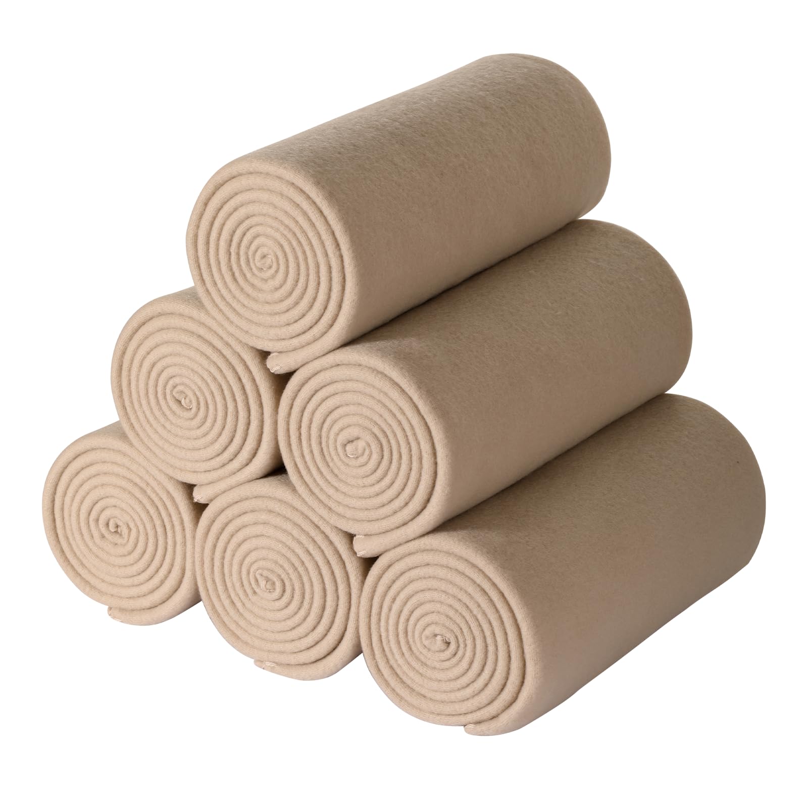 CAI TENG Fleece Throw Blanket Bulk Pack of  10 Fleece Blankets for Kids Lightweight Warm Throws Soft Cozy 50 x 60 inch Pet-Friendly Fleece Fabric Blanket for Bed Sofa Couch Wedding Gifts Khaki