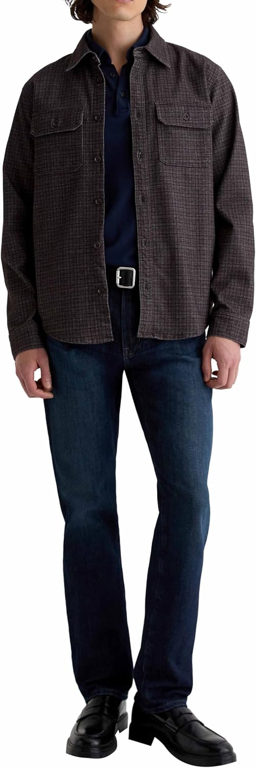 AG Adriano Goldschmied Men's Wesley Relaxed Fit L/S Utility Shirt