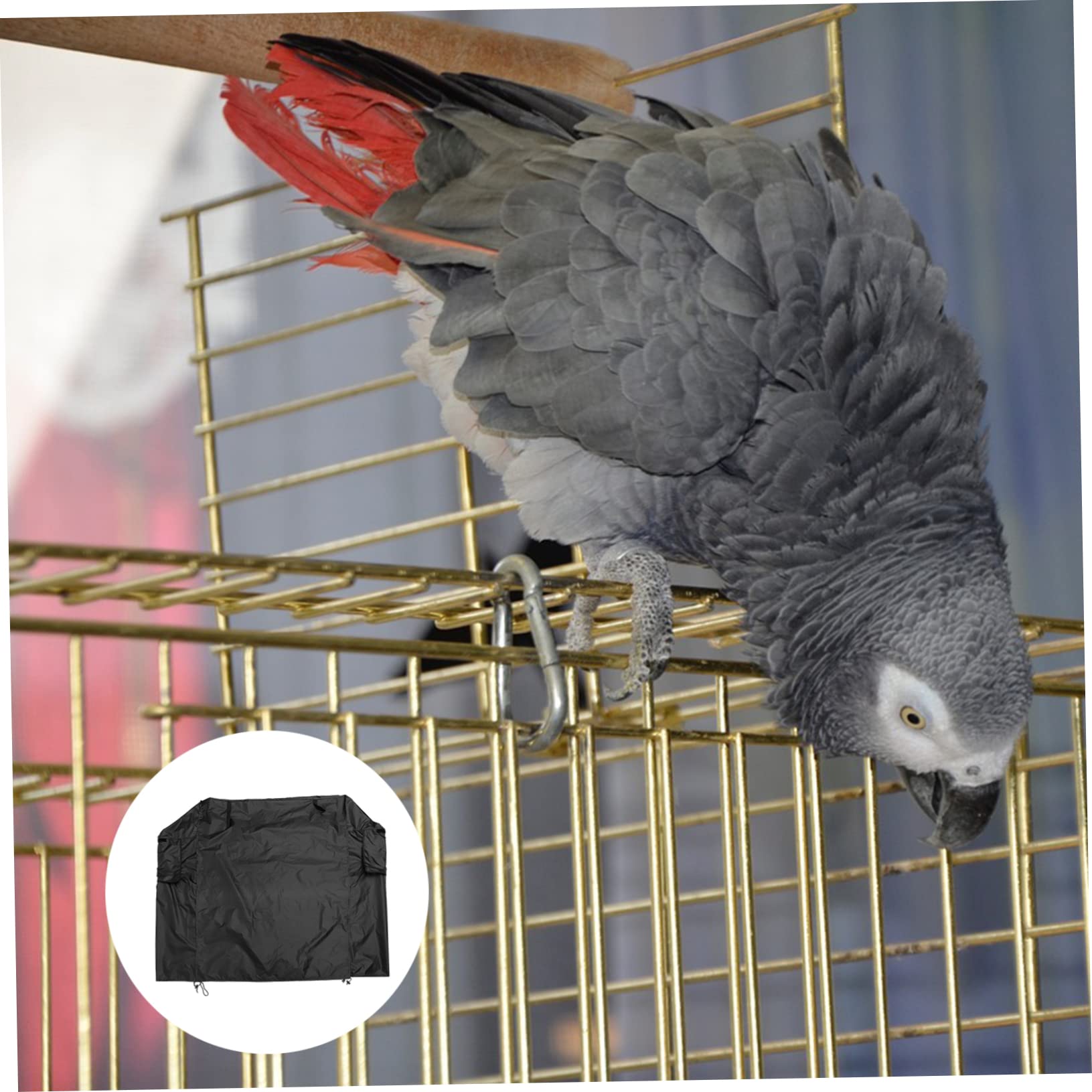 Gatuida Vogelkäfigabdeckung Schwarz, Sonnenschutz für Papageien