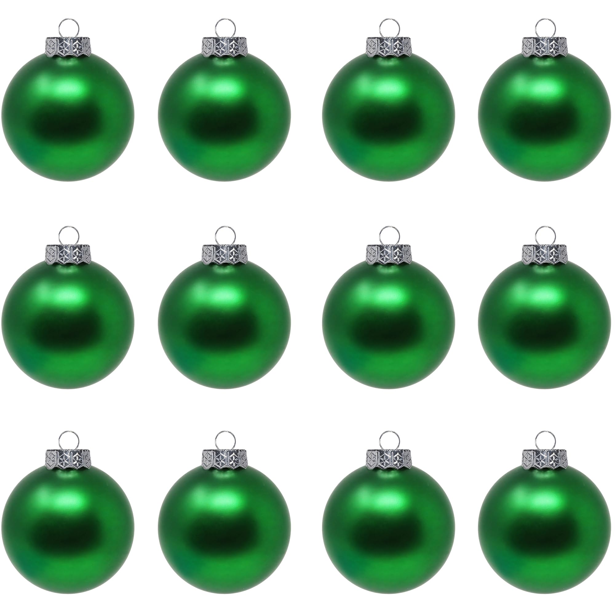 Sleetly 12pk Matte Christmas Tree Ball Ornaments Set for DIY Crafts for and Adults - Holiday Xmas Plain Christmas Ornament for Painting, Drawing, Large 3.15 inch, Green Blank
