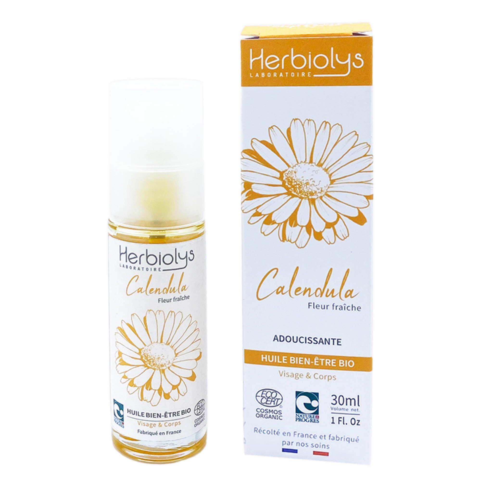 Herbiolys | Huile végétale Bio | Huile Bien-être | Consoude (Confort articulaire) | Visage & Corps | 30 ml