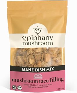 Epiphany Mushroom | Lion's Mane Taco Filling | Just Add Water | Real Ingredients | No Additives or Preservatives | Small Batch | Small 1.3oz