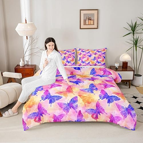 Miniatura 25 de Castle Fairy Daisy Florals Comforter Set Twin Size,Hippie Flowers Bedding Set,Kids Boys Adults Bedroom Decor,70s Retro Floral Super Soft Duvet