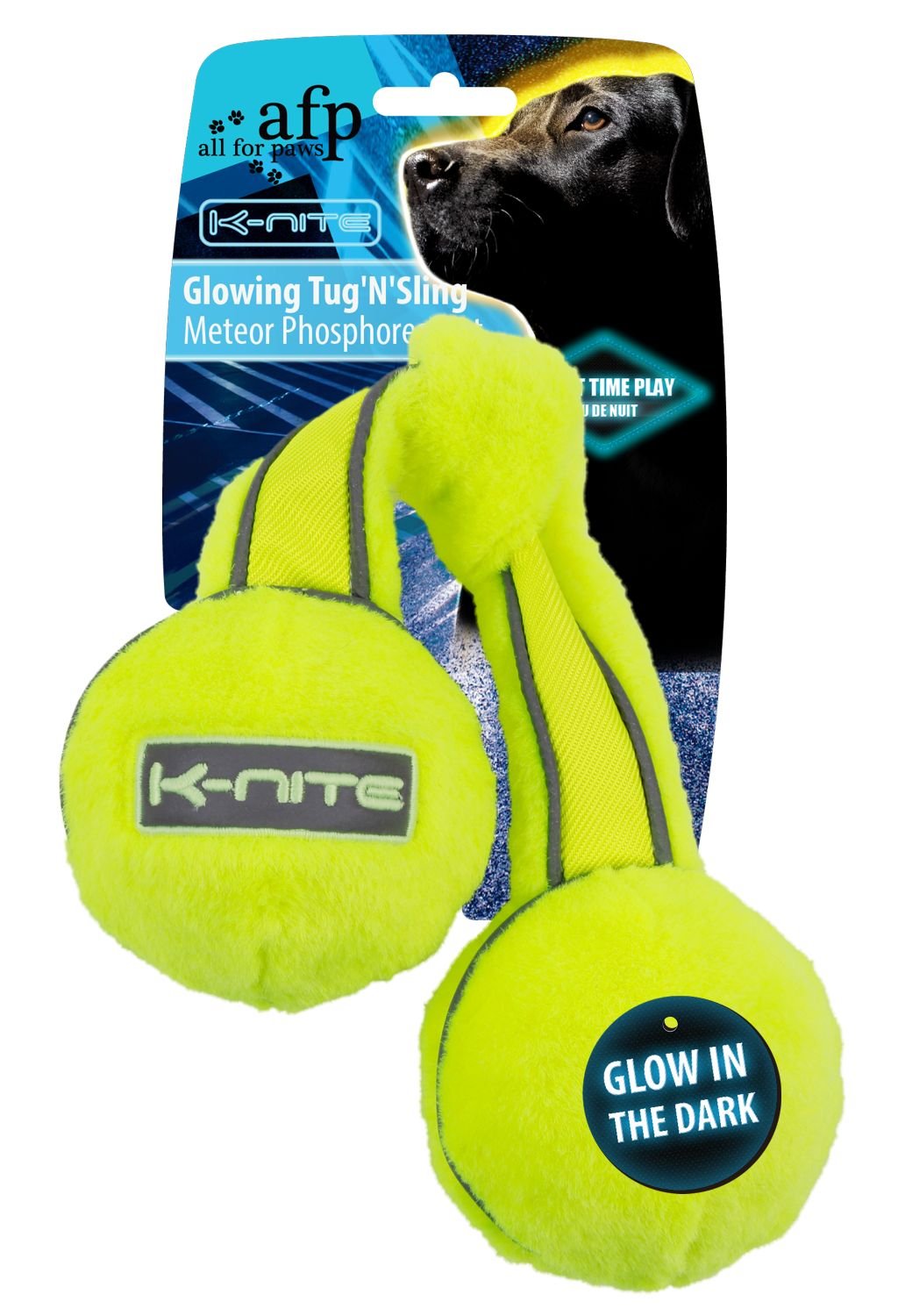 ALL FOR PAWSAFP3319 Double Bright Fluorescent K-Nite Ball