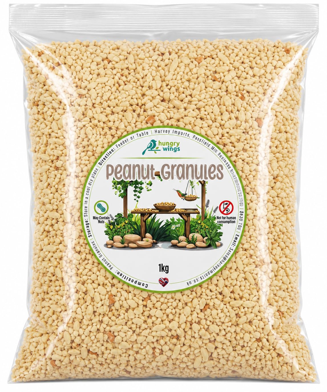 Wild Bird Food (1kg, Peanut Granuels)