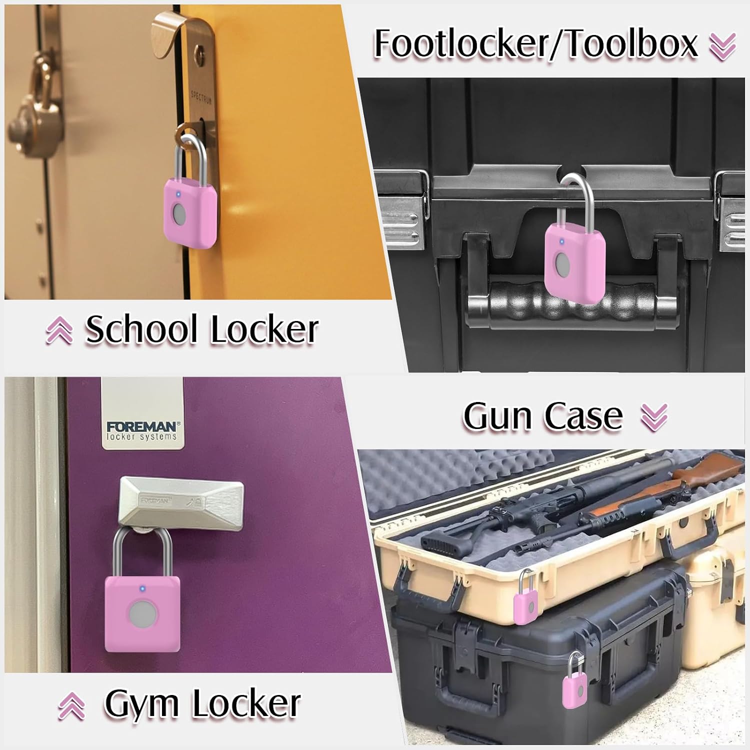 Pothunder Fingerprint Padlock, Locker Lock, Combination Lock, Fingerprint Lock with APP Unlock, USB Rechargeable, Suitable for Gym Locker, Door, Locker 10 71Tl4ydP8mL. AC SL1500
