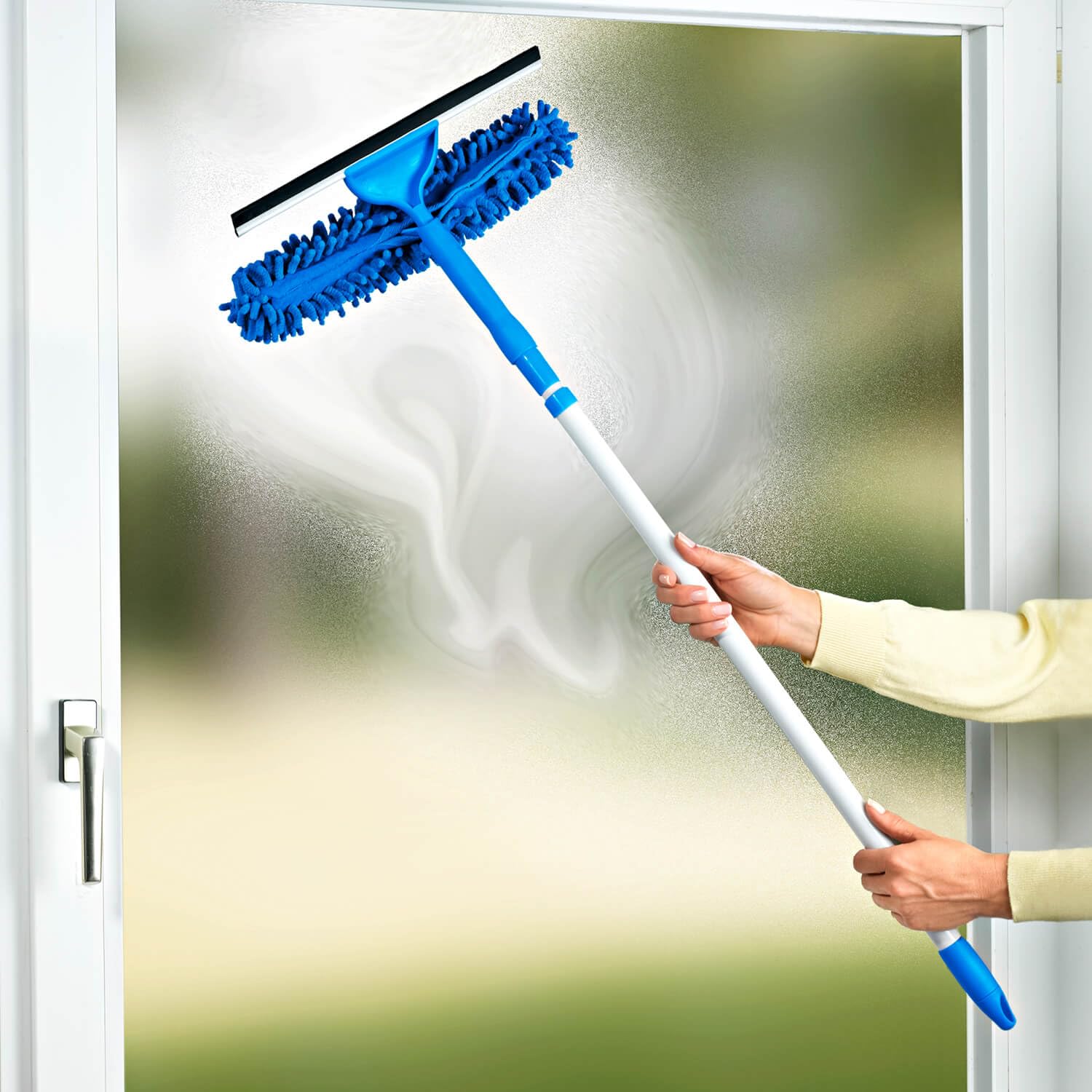 Coopers of Stortford - 2-in-1 Window Cleaning Kit with Telescopic Handle 67-120cm