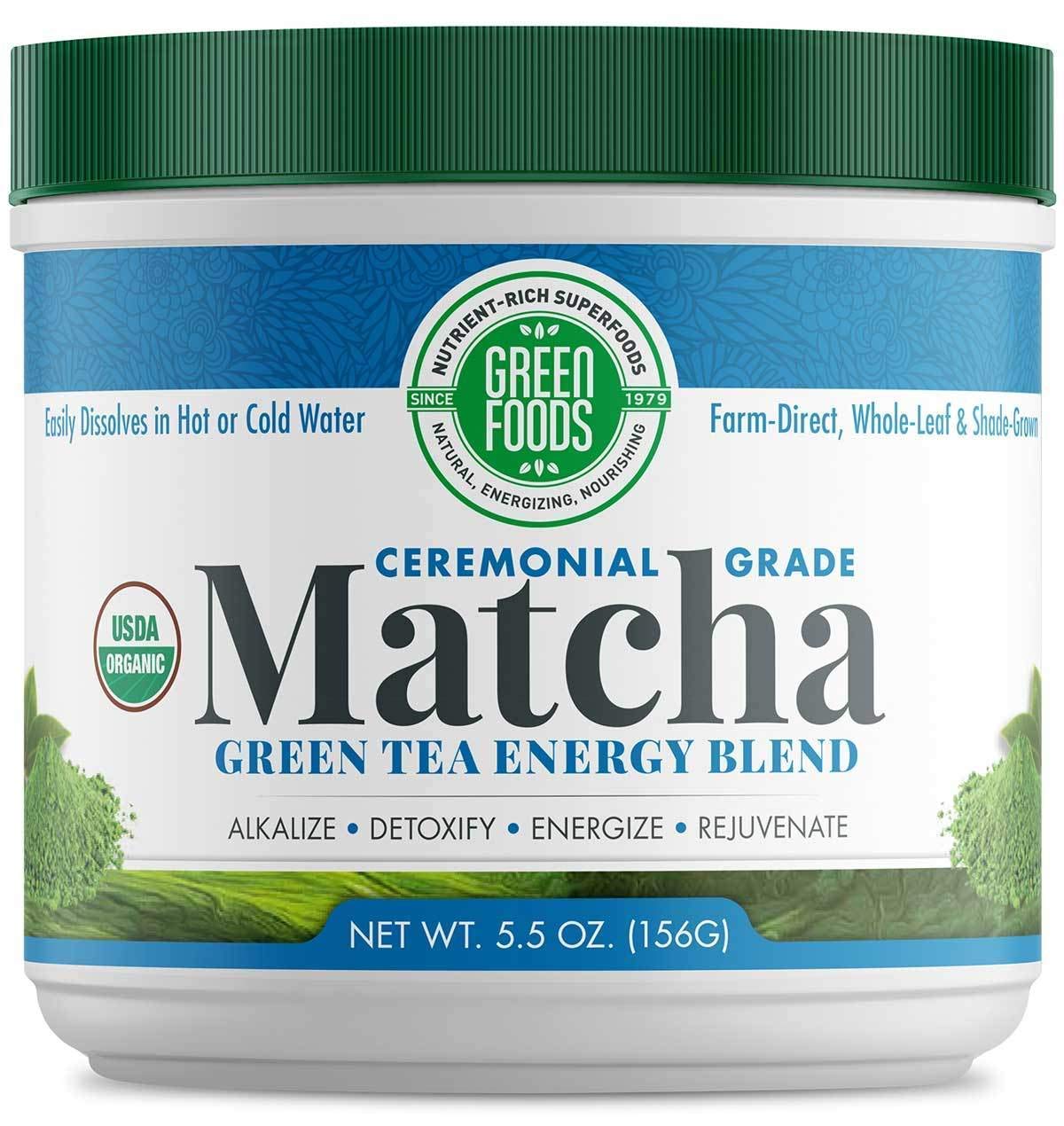 Green Foods Organic Matcha Green Tea Powder - Antioxidants and Energy - 2 pack of 5 5oz 11 — view 2