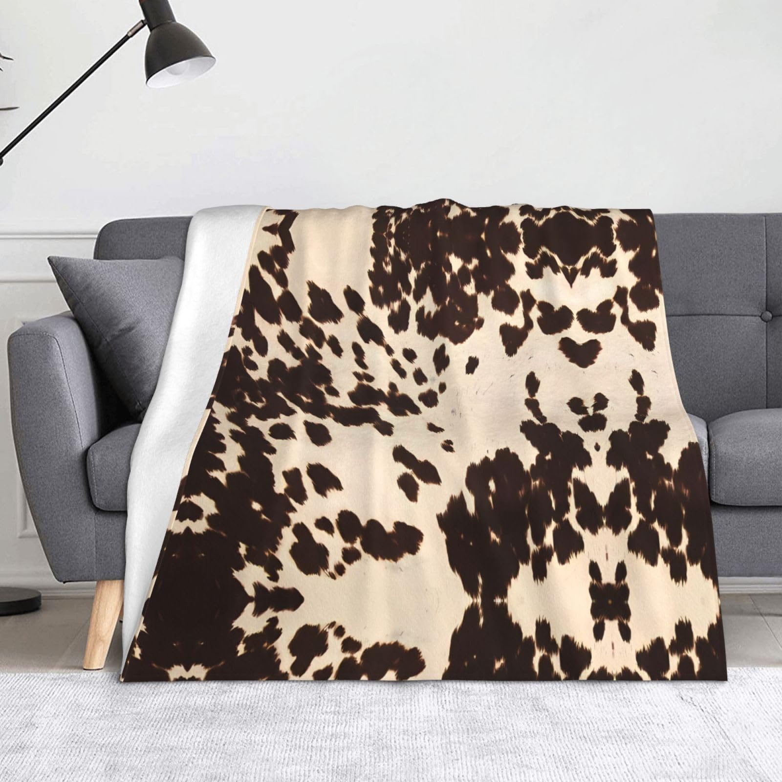 Couverture pliable gain de place pour voyage et lit plaid vache HYTTER