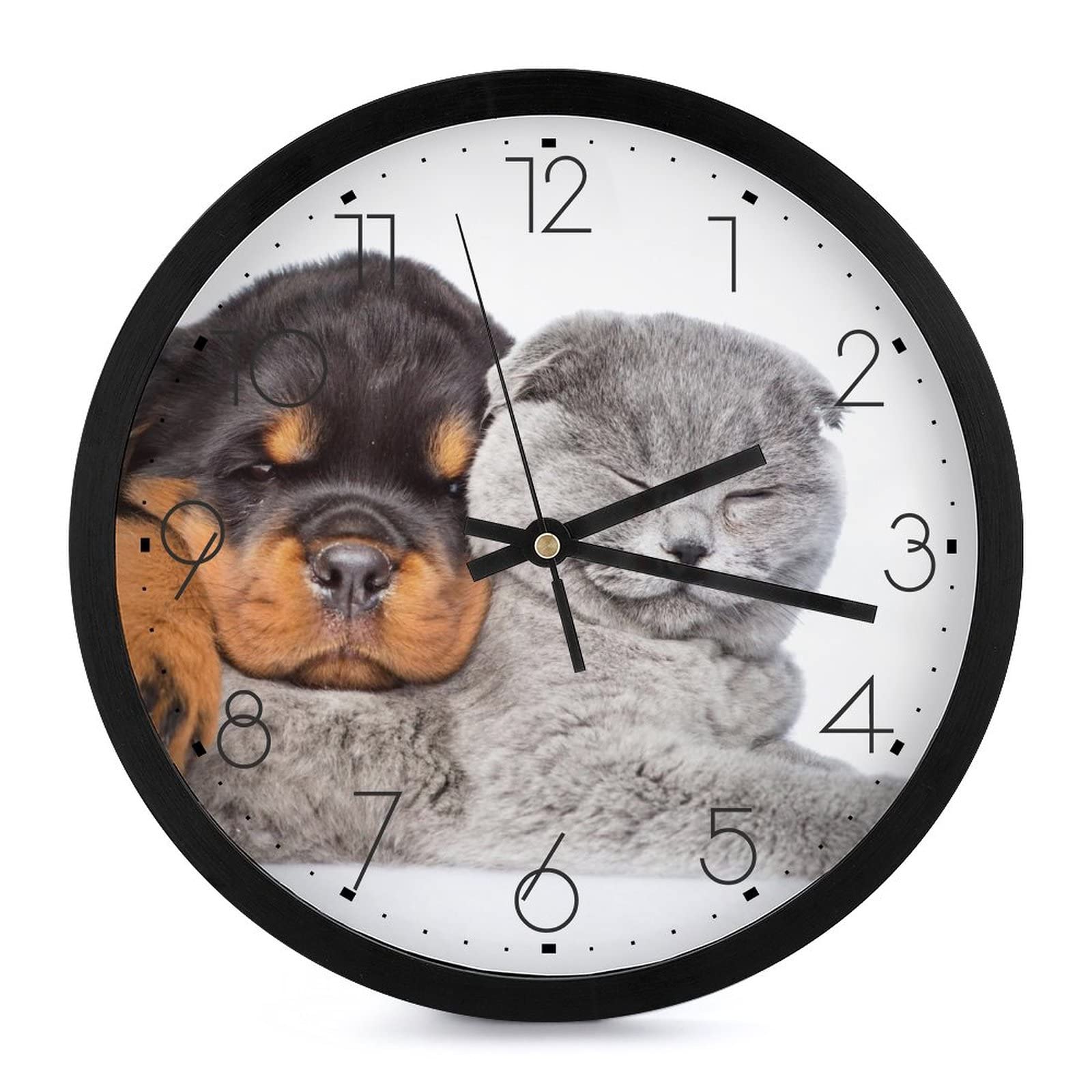 Pendule murale chat et chien pour sublimer la décoration de votre cuisine ou de votre bureau
