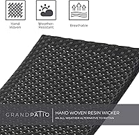 Vista 4 de Grand patio Sillón de mimbre para exteriores de 4 posiciones ajustable plegable de aluminio para patio, tumbona con cojín beige