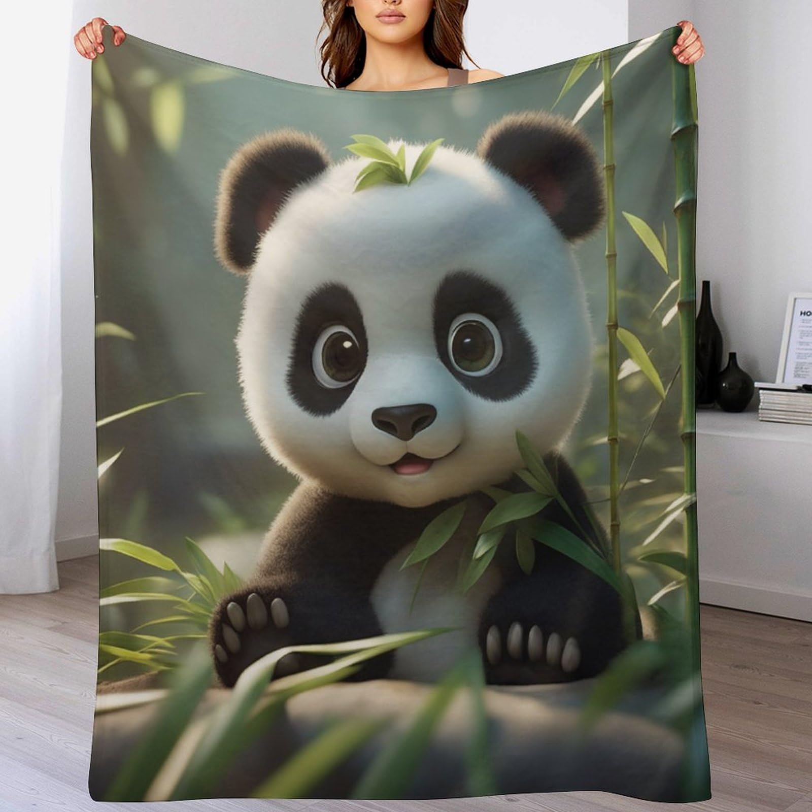 Couverture polaire plaid panda douce couverture lit légère couverture canapé chaude